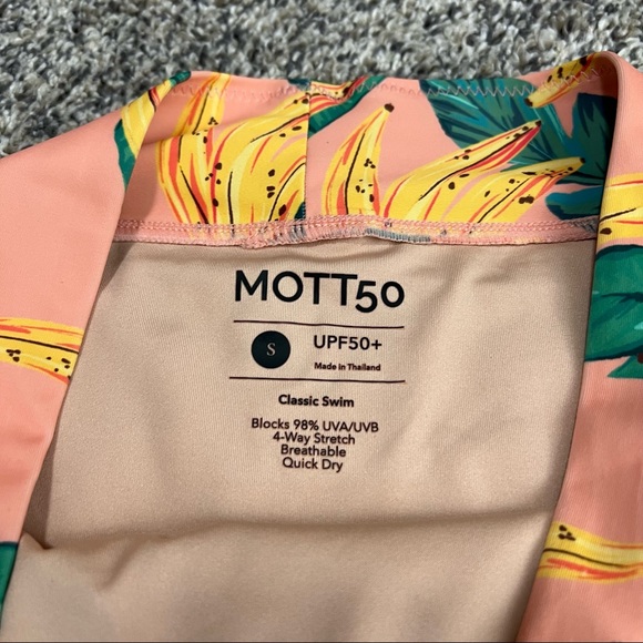 NWT MOTT50 Joana High Rise Moderate Coverage Swim Bottom Banana Palm Small - Picture 3 of 5
